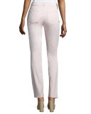Sateen Skinny Cropped Jeans, Pink