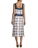 Avila Sleeveless Geometric-Print Popover Dress