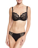 Roxane Full-Cup Lace Bra, Black