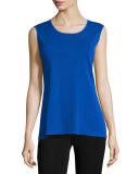 Round Sleeveless Tank, True Blue