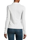 Dee Merino Funnel-Neck Pullover, Ivory