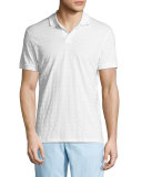 Jarret Striped Piqué Polo Shirt, White