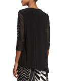 Mod Mesh-Sleeve Combo Top