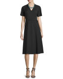 Kaylee Short-Sleeve A-Line Dress
