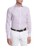 Linen Long-Sleeve Sport Shirt, Lilac
