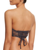 Graphite Ferries Reversible Bandeau Swim Top