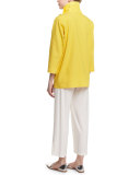 Wide-Leg Ankle Pants, White