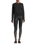 Tech Lift Airbrush Sports Leggings, City Lights
