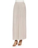 Long Pleated Skirt, Petite