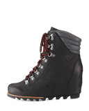 Conquest Wedge Hiker Boot, Black