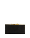 Celeste Logo-Clasp Clutch Bag, Black