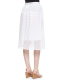 Geometric Eyelet Lace Skirt