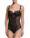 Cristal D'Art Lace Bodysuit, Black