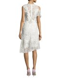 Pointe Asymmetric Lace Cocktail Dress