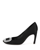 Belle de Nuit Satin Pump, Black