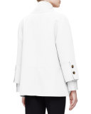 Double-Face Short Coat, White