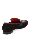Cooper Suede Chain Loafer