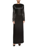 Amrol Long-Sleeve V-Back Gown