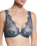 Nuits a Marrakesh Underwire Triangle Bra, Metal Sapphire