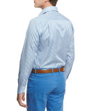 Lagoon Stripe Sport Shirt, Lotus Blossom