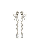 Pavé Spiraled Crystal Bow Earrings