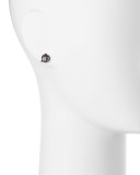 14k black gold-plated stud earrings, black patina