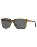Men's Rectangular Heritage Check Sunglasses