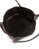 Large Soft Calfskin Tote Bag, Black