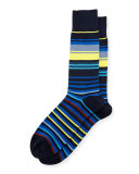 Town-Striped Neon Socks