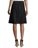 Organic Linen Knee-Length Skirt 