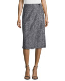 Gantrima K. Pencil Skirt, Black/White