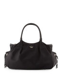 stevie leather-trim nylon baby bag