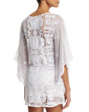 Claudia Floral-Crochet Coverup Dress