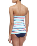 Striped Long Bandini Swim Top