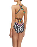 Africana Multi-Print One-Piece Swimsuit