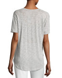 Fluid Slub Jersey Tee, Gray