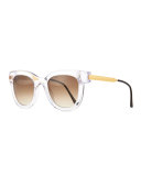 Transparent Cat-Eye Sunglasses