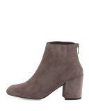 Bacari Suede Chunky-Heel Bootie, Londra