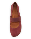 Aria Demi-Wedge Mary Jane Pump, Burgundy