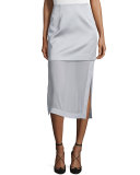 Northern Lights Layered Midi Skirt, Gray
