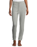 Cotton Waffle-Rib Pants, Light Gray