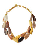 Shabaha Mixed Horn Wing Collar Necklace