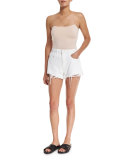 Strappy Stretch Jersey Tank, Blush