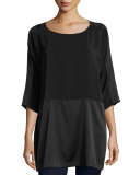 Silk Crepe de Chine Box Top 
