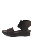 Spree Sport Leather Sandal, Black