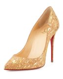 Pigalle Follies Cork 100mm Red Sole Pump
