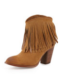 Ilana Fringe Suede Bootie, Sand