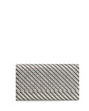 Manhattan Crystal Evening Clutch Bag, Jet/Rhinestone