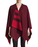 Charlotte Solid Wool Cape, Parade Red 