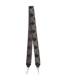 Eyelet Guitar Strap for Handbag, Black